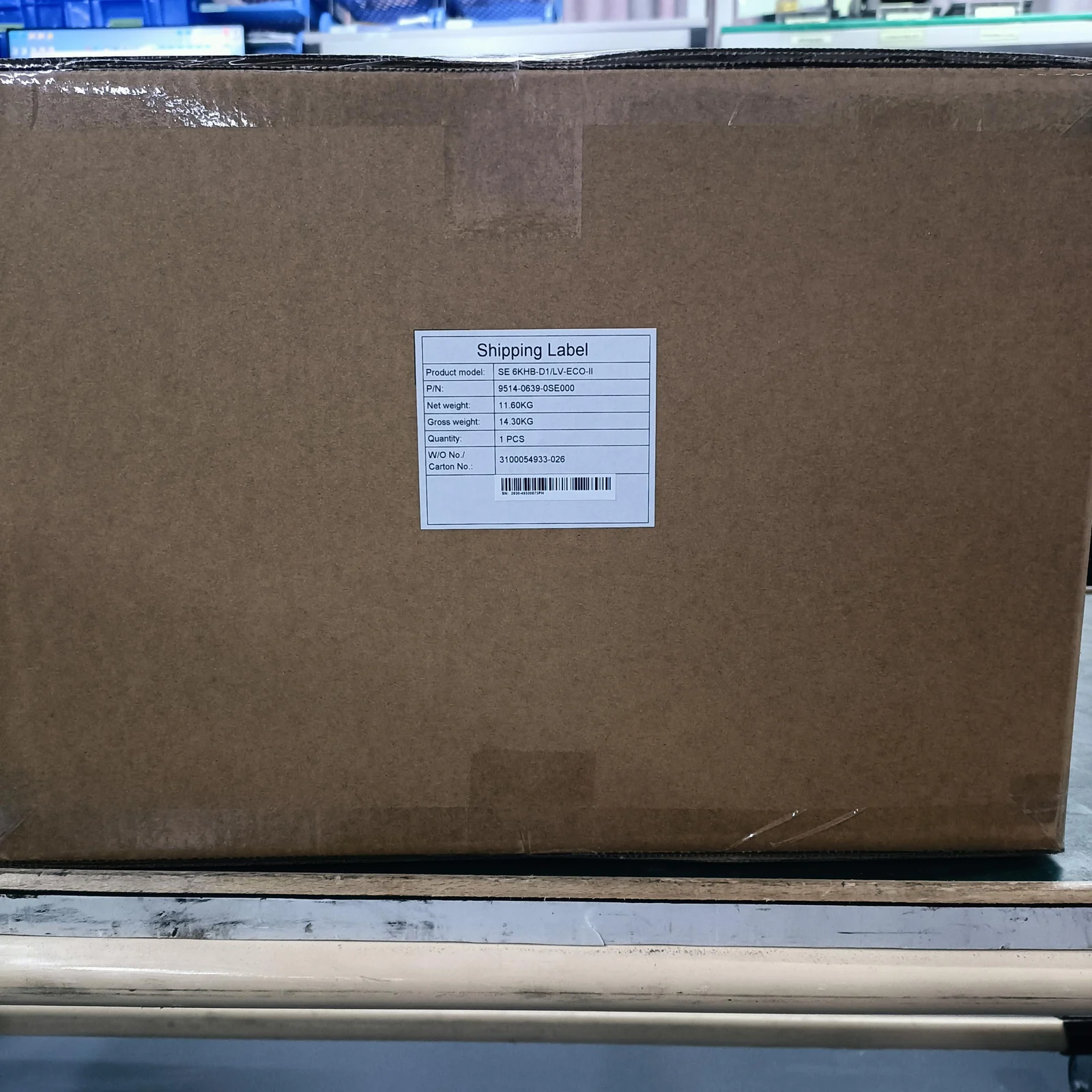 ECO II 6 kW sample references · Shipping label
