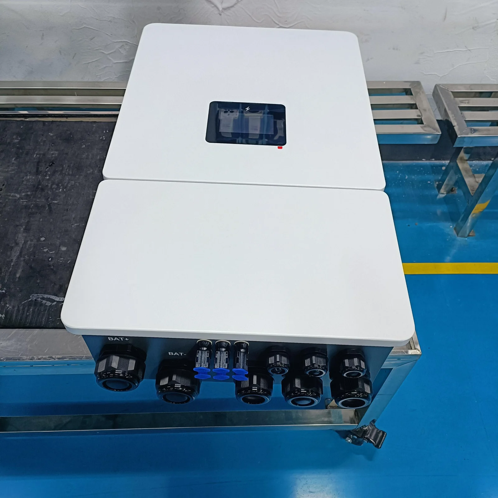 Three-phase 6–20 kW packaging references · Physical product sample